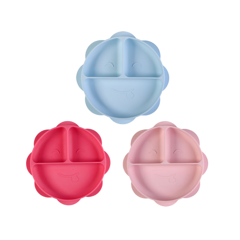 Baby Silicone Placemat Dinner Plate Feeding Suction Table Plates