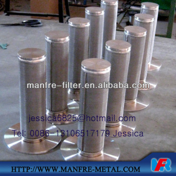 stainless steel sintered fiber folded filter element