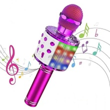 Professional Bluetooth Karaoke Mic with LED Light