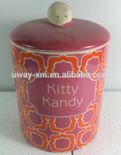 New design 1kg ceramic pet food storage container