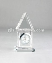 house shape crystal building clock for souvenir gifts