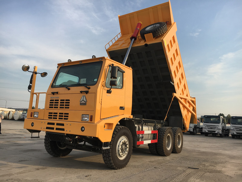 Howo 70 tonnes mines spéciales usagées camion à benne