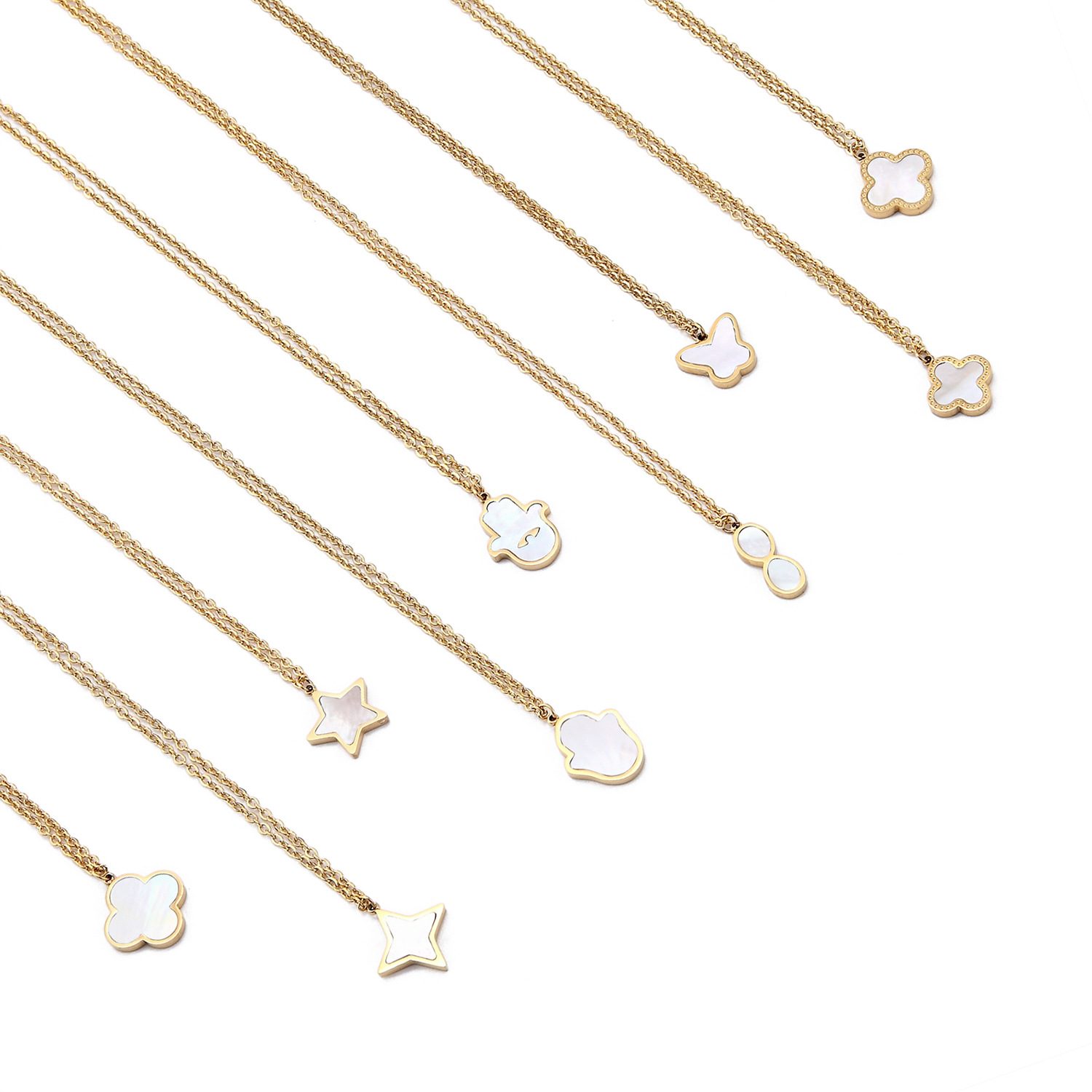 trendy wholesale custom stainless steel shell necklace pendants jewelry for men women,women's men's jewelry necklaces