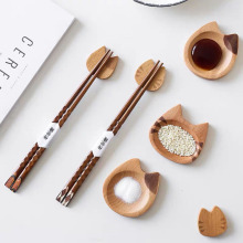 Wooden Creative Seasoning Plate Baby Dinner Plate