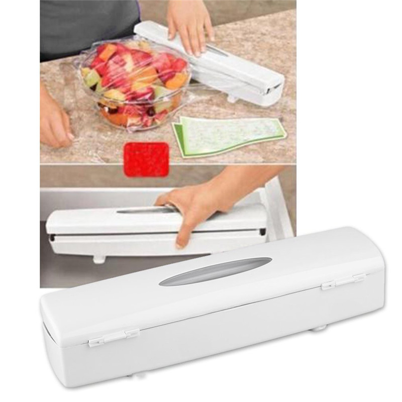 Creative And Convenient Kitchen Tool Wraptastic Stretch Blade Cut Plastic Wrap Cling Film Cutter