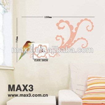 Popular home decorative atomic wall clock,home goods wall clocks,diy sticker wall clock