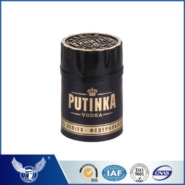 classical top grade and black plastic twist-off cap for bottle