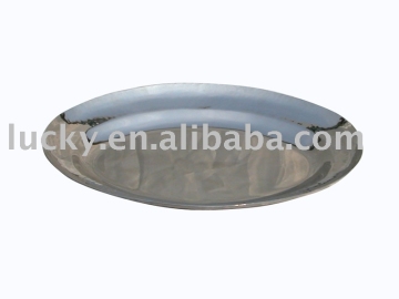 Stainless Steel Oval Plate with Dots