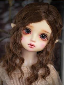 Wig Brown Curly Hair for SD/MSD Jointed Doll