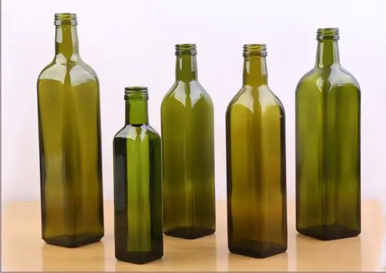 250ml 500ml 750ml Glass Olive Oil Packaging Bottle/Brown Glass Bottle/Dark Green Bottle