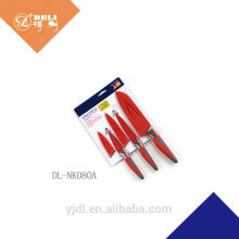 3 pieces soft handle non-stick chef knife set