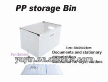 Foldable bin PP easy bin storage bin