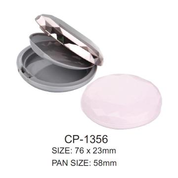 Round Plastic Powder Compact Case