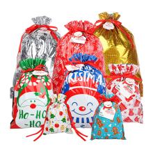 Custom Logo Christmas Party Gift Bags - Bulk Drawstring Candy Bags