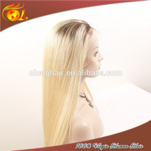 Virgin indian grey natural Human Hair Full Lace Wig