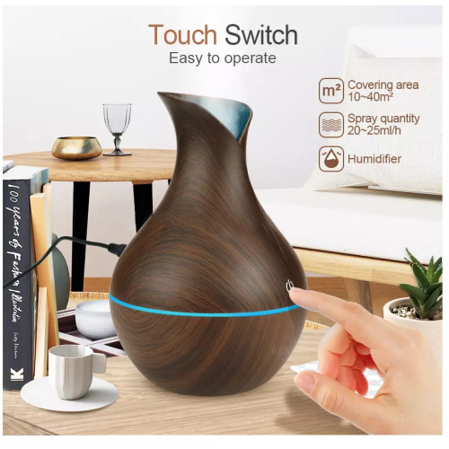 Kühle nebel blume form holzmaserung aroma diffusor