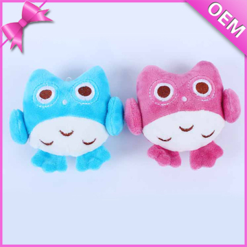 Blue OWL Promotional Plush Owl Custom Keychain Toy