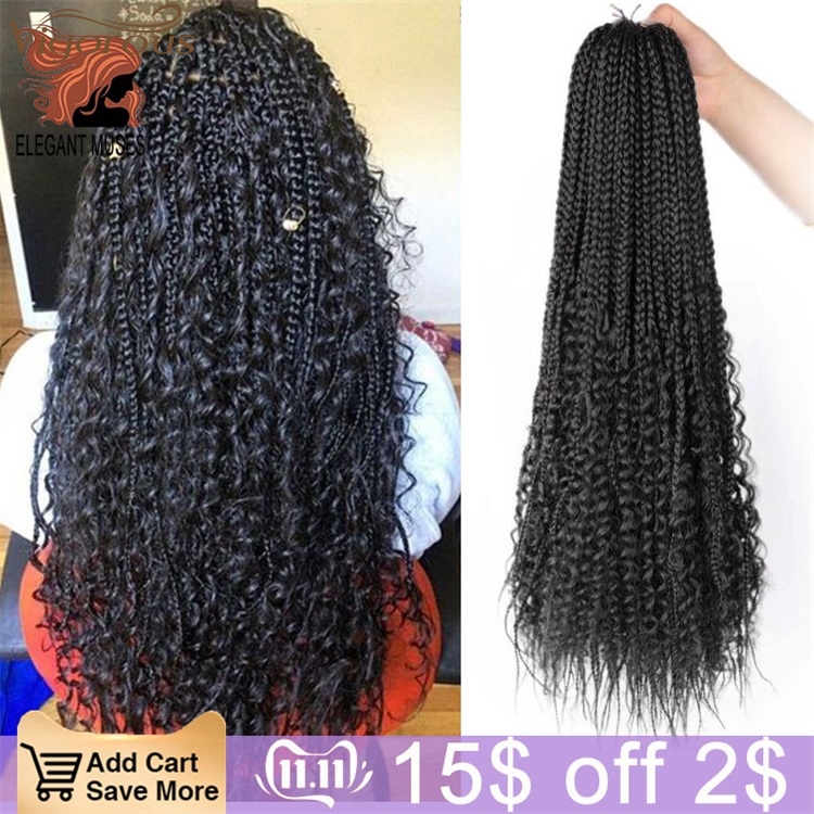 Vigorous 24 Inches11Color Ombre Braiding Hair Faux Locs Crochet Braids Soft Natural Soft Synthetic Hair Extension Goddess Locks