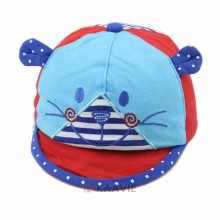 guangzhou wholesaler flat short brim kids baseball cap with animal ear