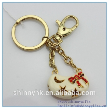 Fashion promotional metal star with moon with bowknot key chain SCK201400131