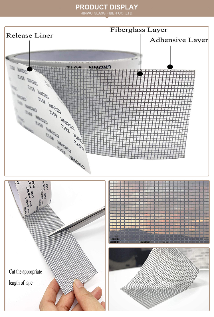 Nastro per la riparazione della finestra e dello schermo dello schermo della portiera resistente alla corrosione super appiccicoso