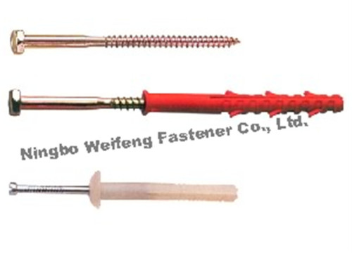 nylon plug hammer fixing screw with wings