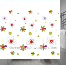 lovely flower print industrial rubber shower curtains