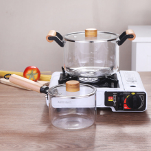 Borosilicate Glass Pot with Lid - Clear Household Soup Pot