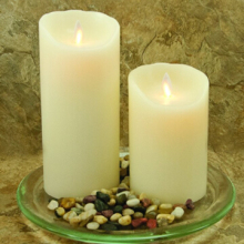 discount electric liown moving flame candles with timer