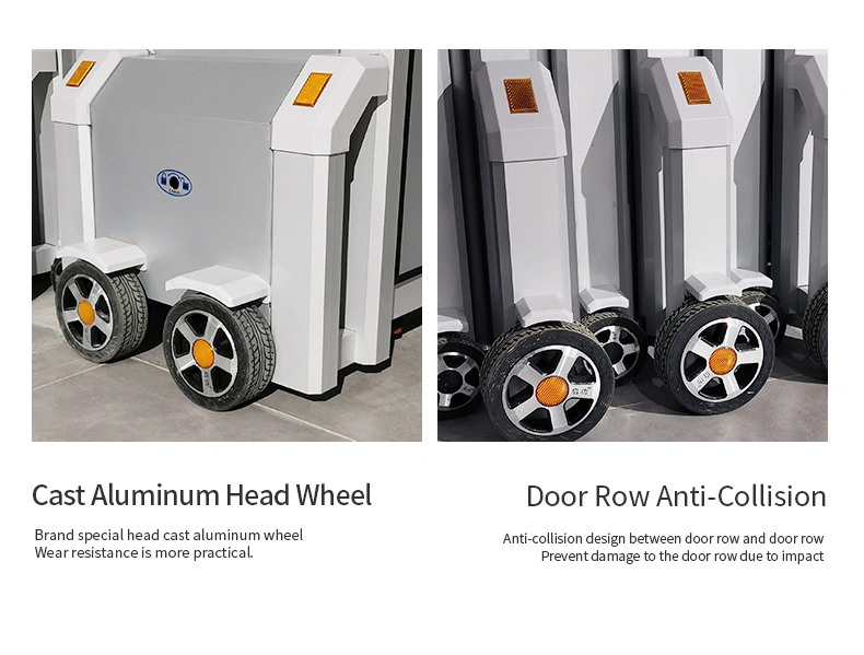 Security Protection Folding Retractable Lock Down Fence Pedestrian Car Barrier on Casters Sliding Gates