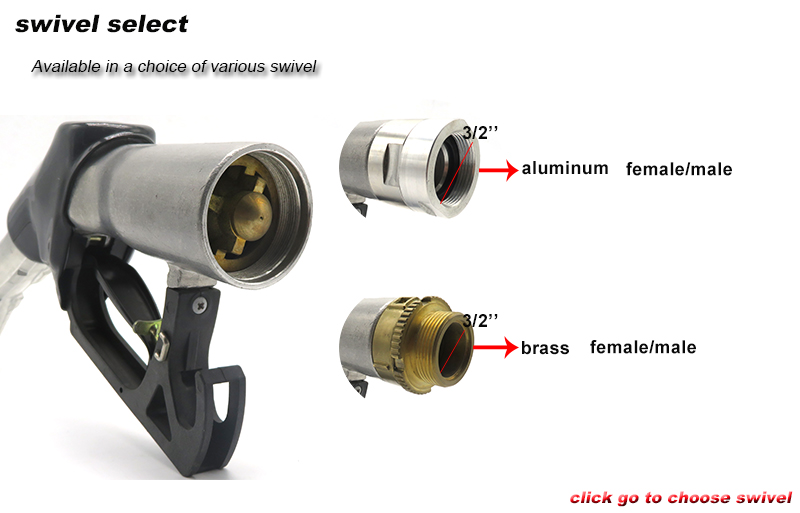 High Flow Rate ZVA 32 Automatic Fuel Dispenser Nozzle for Gas Station