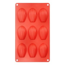 9 Cavity Madeline Silicone Mold - Hot Selling Cake Baking Pan