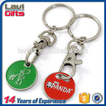 Bulb shaped trolley coin keychain