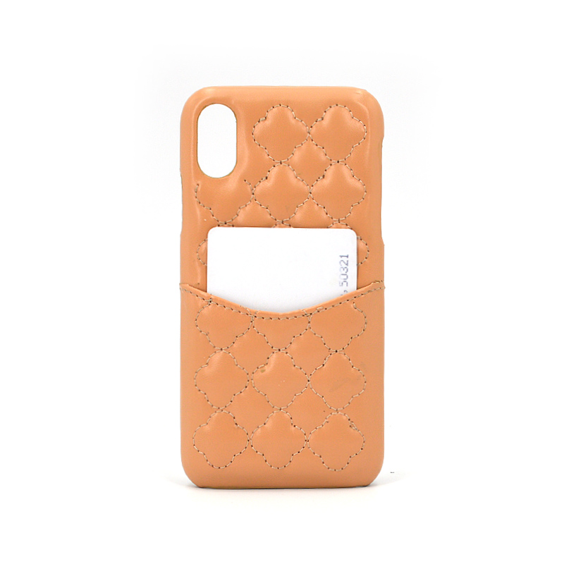 Capa de couro com slot para cartão para iPhone X