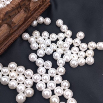 Lan Guang Wholesale Shell Pearl Necklace 1.5mm Large Aperture Imitation Pearl Jewelry