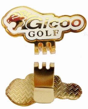 Enamel Finish Souvenir And Golf Accessories Golf Hat Clips With Custom Logo