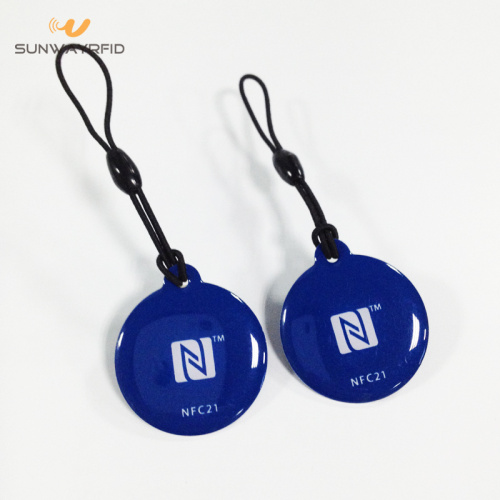 Custom Printing 30mm PVC RFID Tags with epoxy