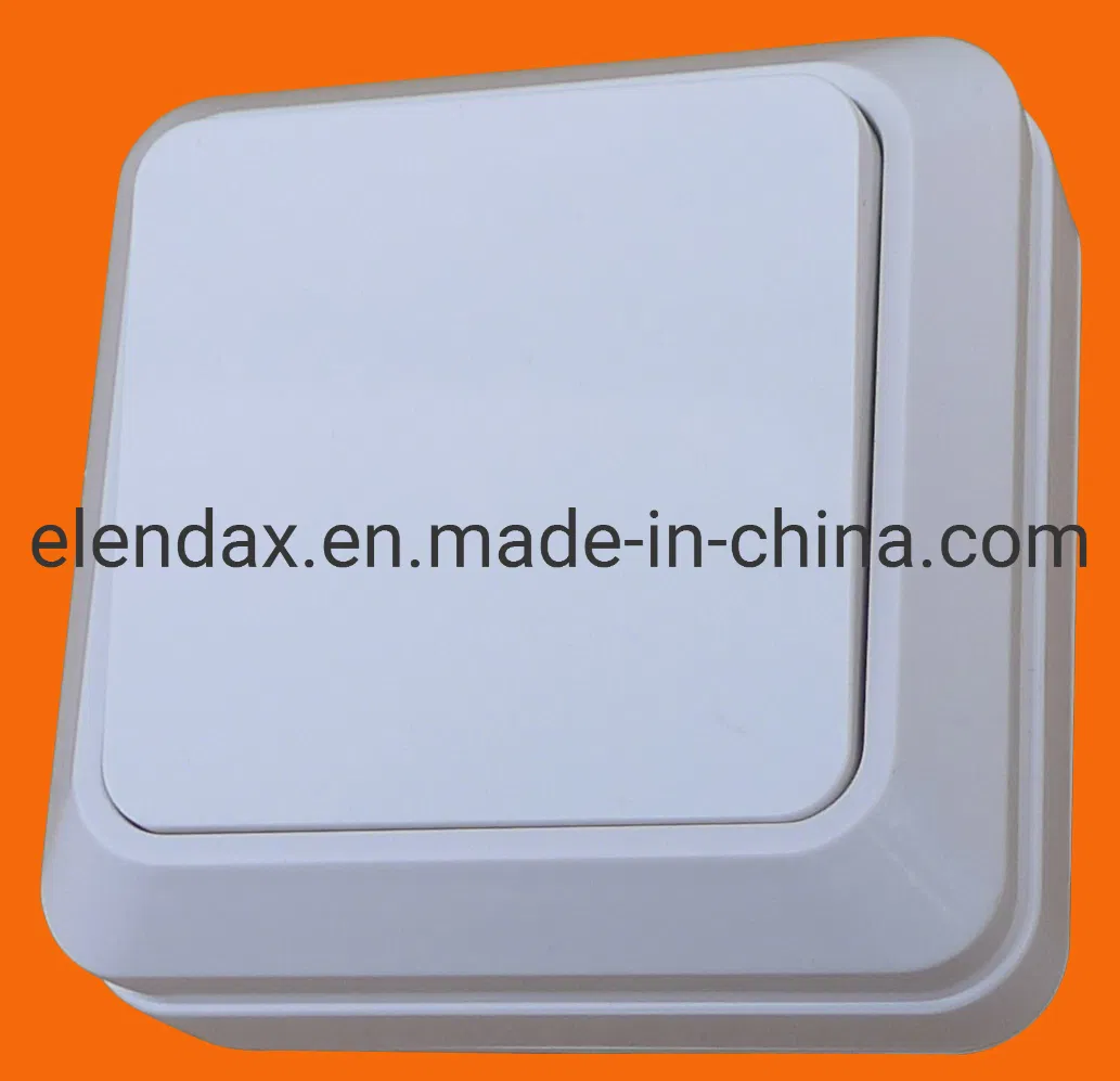 Переключатель европейского типа белого цвета 10А 250В