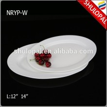 Heat Resistant Opal Glassware dinner plate Opal Glass oval plate
