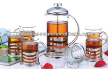 1000ml glass coffee maker set