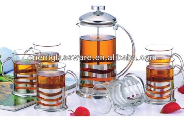 1000ml glass coffee maker set