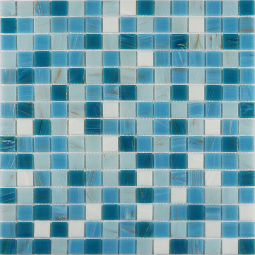 Mavi cam yüzme havuzu mozaik yer karoları