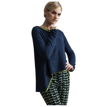 Fully fashioned 100% cashmere women two colors sweaters