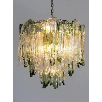 Nouveau design Lobby Glass LED Chandelier Pendant Lampe