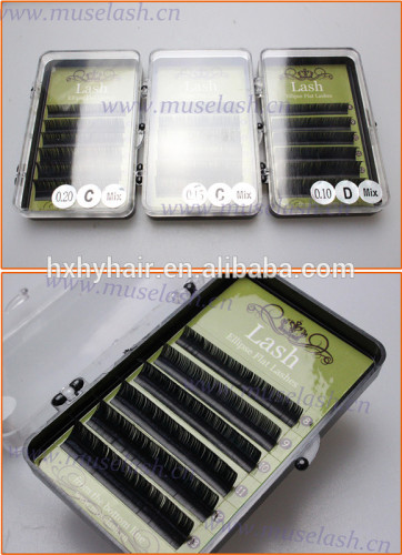 New shape Flat eyelash extension wholesale Individual fake eyelash