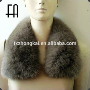 Factory direct wholesale price leather jacket fur collar blue fox fur collar denim jacket fox fur collar