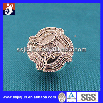 Embossed plain metal button