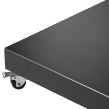 90kg/120kg Composite Umbrella Base with Brake Wheels - Black Sintered Stone