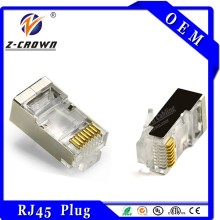 Cat5e Cat6 Shielded RJ45 Plug RJ45 Staggered Gold Plated Connectors