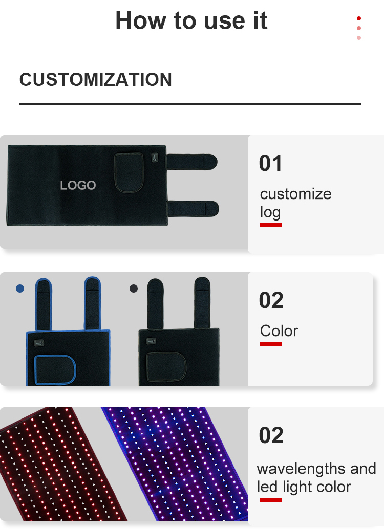 Zwierzęta przenośne i łatwe do obsługi urządzenia z czerwonym lekkim pasem 660 nm 850nm czerwony pasek w podczerwieni niedrogi terapia LED Light